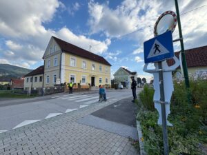 Schulwegtraining mit der Polizei